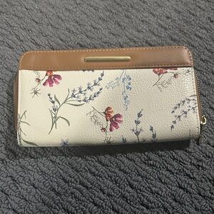 Floral Brown and Cream Women's Wallet
